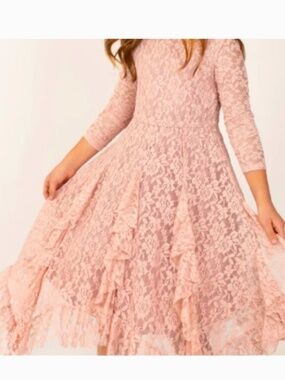 Joyfolie Sandy Lace Dress in Rose `Blush Sz 10